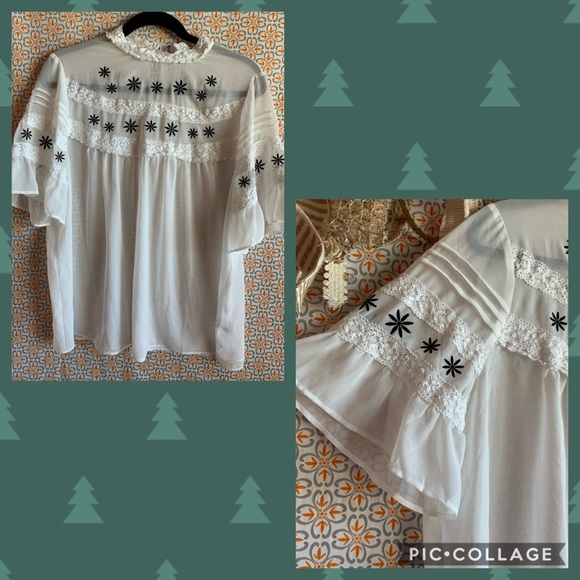 Lauren Conrad RUNWAY Sheer Top - Picture 2 of 2